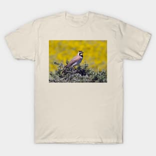 Wild birds, horned lark, wildlife gifts, nature T-Shirt